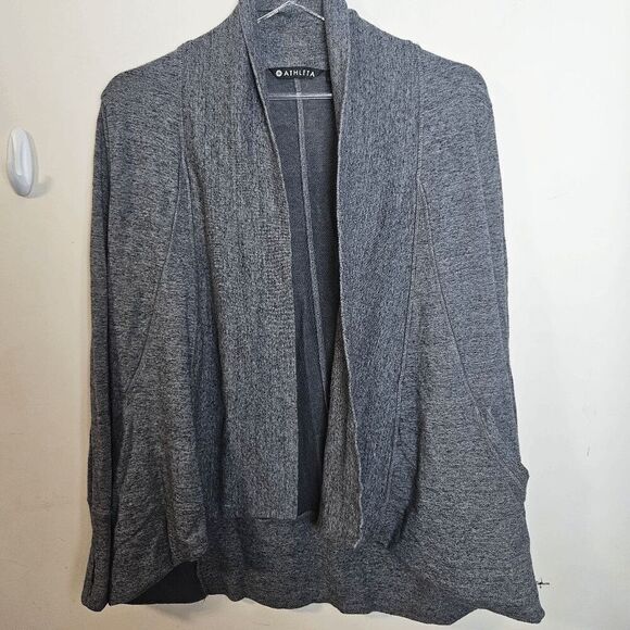 Athleta Tiburon Ribbed Knit Draped Cardigan Sweater Open Front S/777944 Women's - Picture 1 of 5